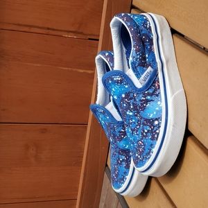 Boys size 11.5 Glow in the dark star Vans